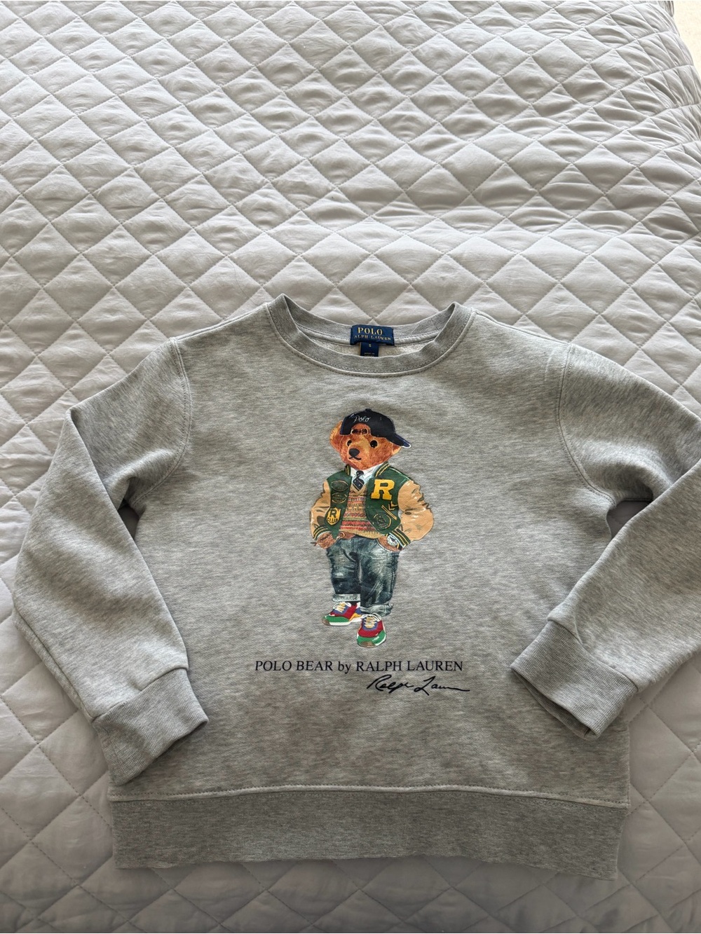 Polo by Ralph Lauren Kids Grey Sweatshirt with Polo Bear Graphic